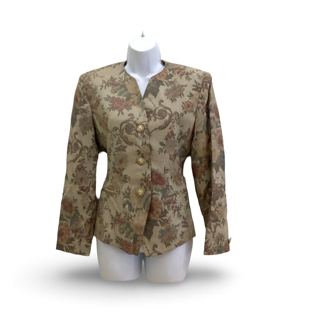 Kasper ASL Floral Tapestry Blazer